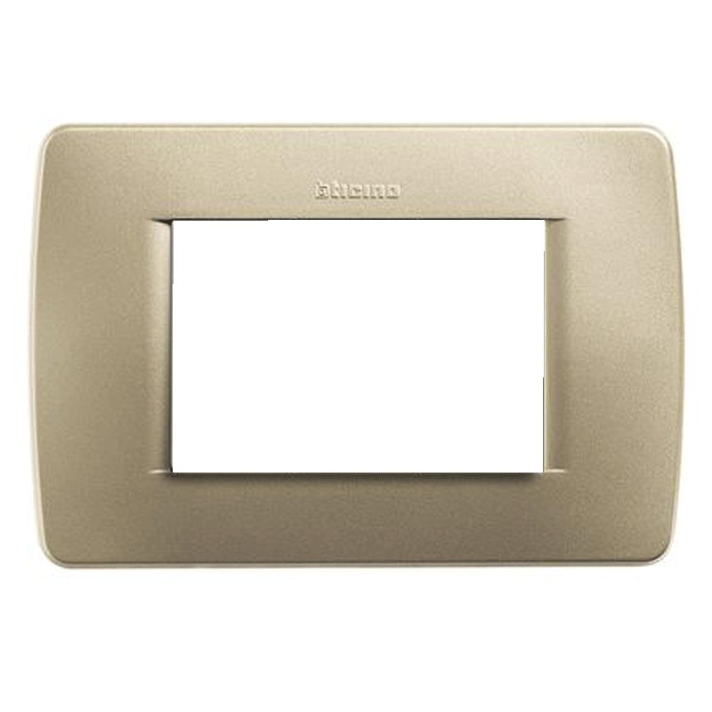 Bticino Luna C4802/2Bn - Placa Para Interruptor 2x2 Módulos, Color Blanco, Diseño Moderno Para Domótica Y Hogar