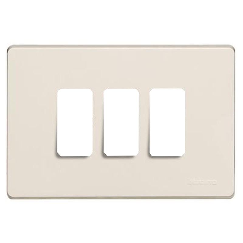 SANDASDON Placca Quadra 4M Titanio Compatibile Con Con Bticino Living