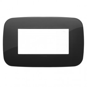 Placca Vimar Arke Round 4 Moduli nero 19684.81