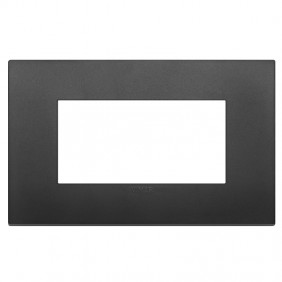 Plate Vimar Arke classic 4 modules black 19654.71