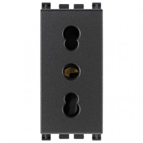 Vimar Arke two-way socket 10/16A 2P+E grey 19203