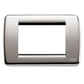 Vimar Idea plaque Rondò 3 modules nickel brossé...