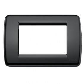 Vimar Idea Rondò placa 3 módulos negro 16763.16