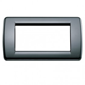Vimar Idea Rondò placa 4 módulos negro 16764.16