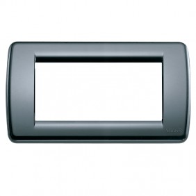 Vimar Idea Rondò placa 4 módulos gris grafito...