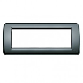 Vimar Idea Rondò plate 6 modules black 16766.16