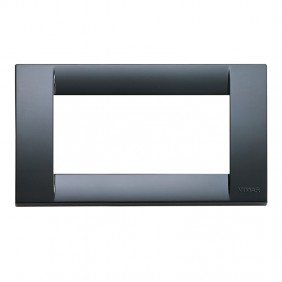 Placa Vimar Idea 4 módulos tecnopolímero gris...
