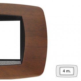 Master Modo plaque 4 modules noyer foncé 39TC454