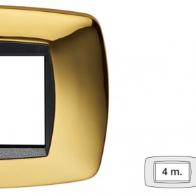 Master Modo plaque 4 modules or brillant 39TC214