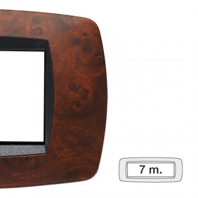 Master Modo placca 7 moduli colore radica di...