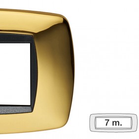 Master Modo plate 7 modules polished gold 39TC217
