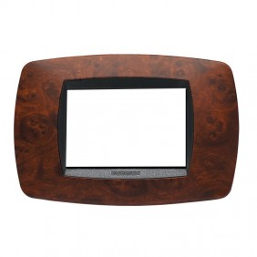 Master Modo plaque 3 modules ronce de noyer...