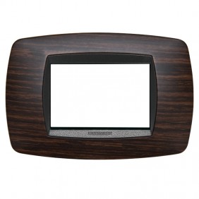 Plaque Master Modo 3 modules couleur wenge 39TC463