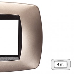 Placa Master Modo 4 módulos cobre mate 39TC544