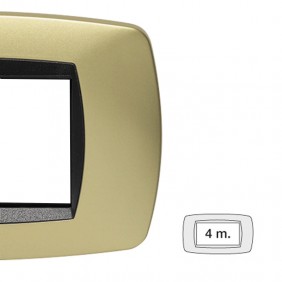 Placca Master Modo 4 posti ottone opaco 39TC244