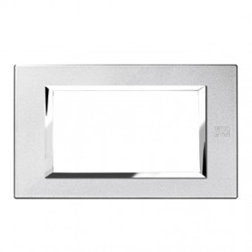 Urmet Simon Nea plaque 4 modules couleur argent...