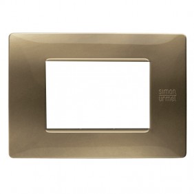 Placa Urmet Simon Nea Flexa 3 módulos bronce...
