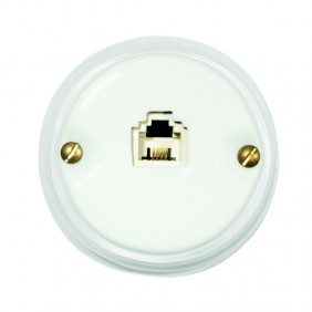 Presa Gambarelli telefonica RJ11 in porcellana...