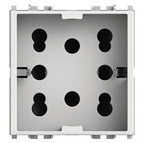 2 polos y schuko 10/16A 2M Lado 4Box Vimar...