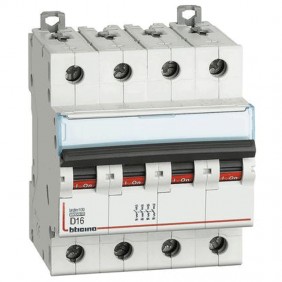 Bticino circuit breaker-4P D 16A 6 ka, 4-gang,...