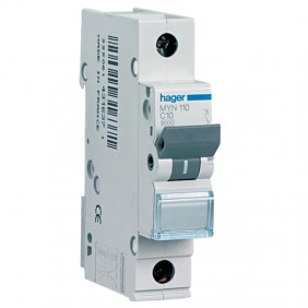 Circuit breaker Hager 1P 10A 4.5 KA C 1 form...