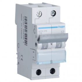 Leistungsschalter Hager 2P 4,5 KA 16A C 2...