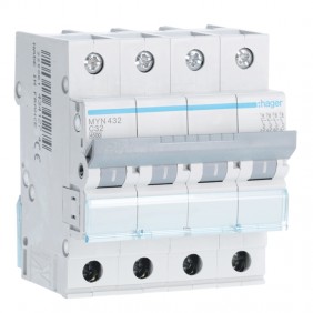 Circuit breaker Hager 4P 32A 4.5 KA C 4 modules...