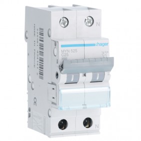 Circuit breaker Hager 1P+N 25A 4.5 KA C 2...