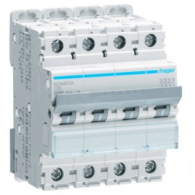 Interruttore magnetotermico Hager 4P 20A 10KA C...