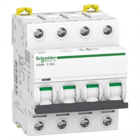 Interruptor de circuito-Schneider 4P 25A 6 KA C...