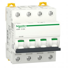 Interruptor de circuito-Schneider 4P 25A 10KA D...