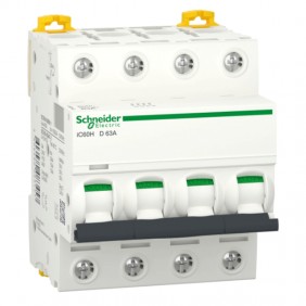 Interruptor de circuito-Schneider 4P 63A 10KA-D...