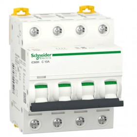 Interruptor de circuito-Schneider 4P 10A 10KA C...