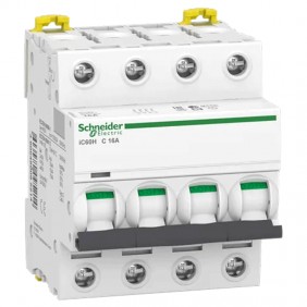 Interruptor de circuito-Schneider 4P 16A 10KA C...