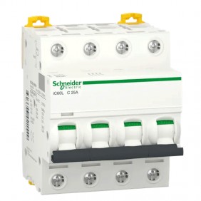 Interruptor de circuito-Schneider 4P 25A 15KA C...