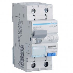 Magnetotérmico Diferencial Hager 1P+N 25A 6kA...