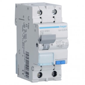 Magnetotérmico Diferencial Hager 1P+N 16A 6kA...