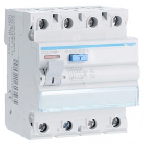 Interruptor diferencial Hager 4P 40A 30MA AC 4...