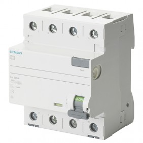 Siemens 4-pole differential circuit breaker 25A...