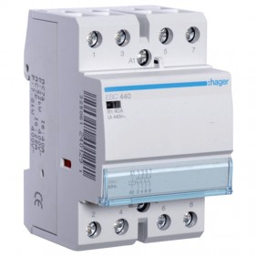 Contactor Hager 40A 4NA 230VAC STD 3 módulos...
