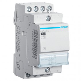 Contactor Hager 25A 4NA 24VAC ECO 2 módulo ESD425