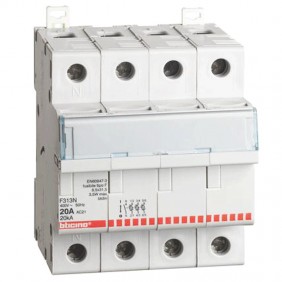 Porte-fusible Bticino 3P+T 20A 4 modules...