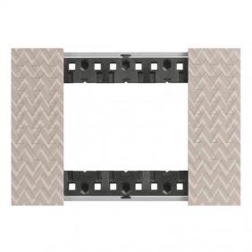 Placca Bticino Living Now 3 moduli colore optic...