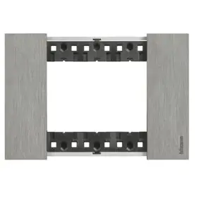 Bticino Living Now Plate 3 Modules color steel...
