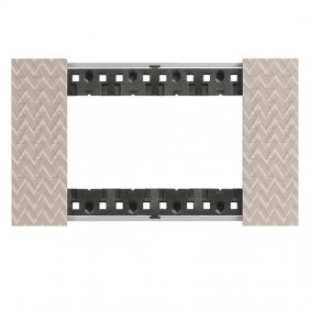 Placca Bticino Living Now 4 moduli colore Optic...