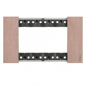 Placca Bticino Living Now 4 moduli colore Rame...