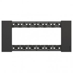 Bticino Living Now plate 6 modules black colour...