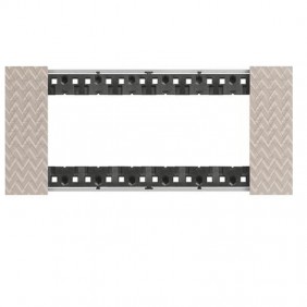 Placca Bticino Living Now 6 moduli colore Optic...