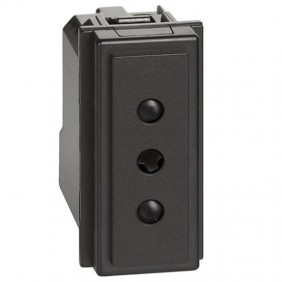 Bticino Living Now Socket 2P+E 10A 250V Black...
