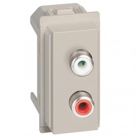 Bticino Living Now dual RCA Module sand KM4269R